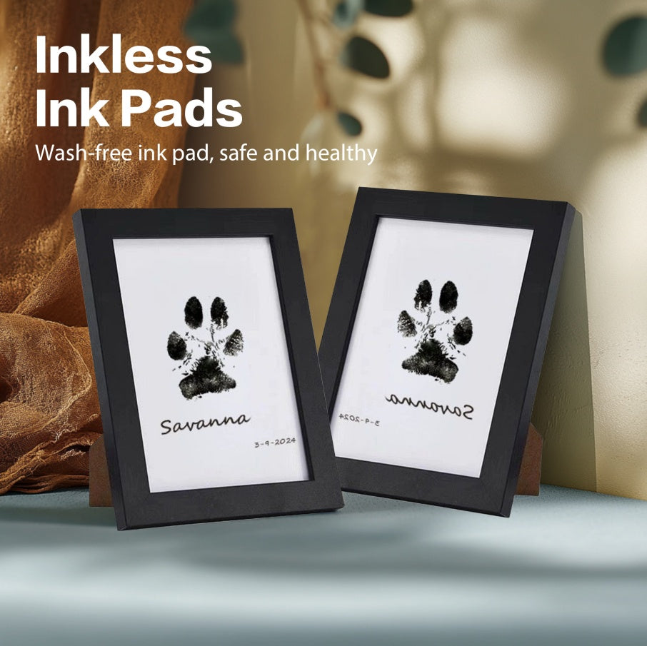 2025 Pet Paw Printing Frame Kit Personalized Memorial Picture Frame With Ink Customization Tool Keepsake Picture Frame Kit DIY Dog Pet Gift