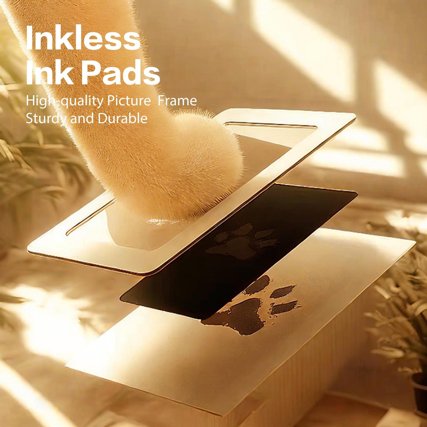 2025 Pet Paw Printing Frame Kit Personalized Memorial Picture Frame With Ink Customization Tool Keepsake Picture Frame Kit DIY Dog Pet Gift