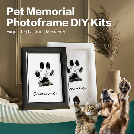 2025 Pet Paw Printing Frame Kit Personalized Memorial Picture Frame With Ink Customization Tool Keepsake Picture Frame Kit DIY Dog Pet Gift